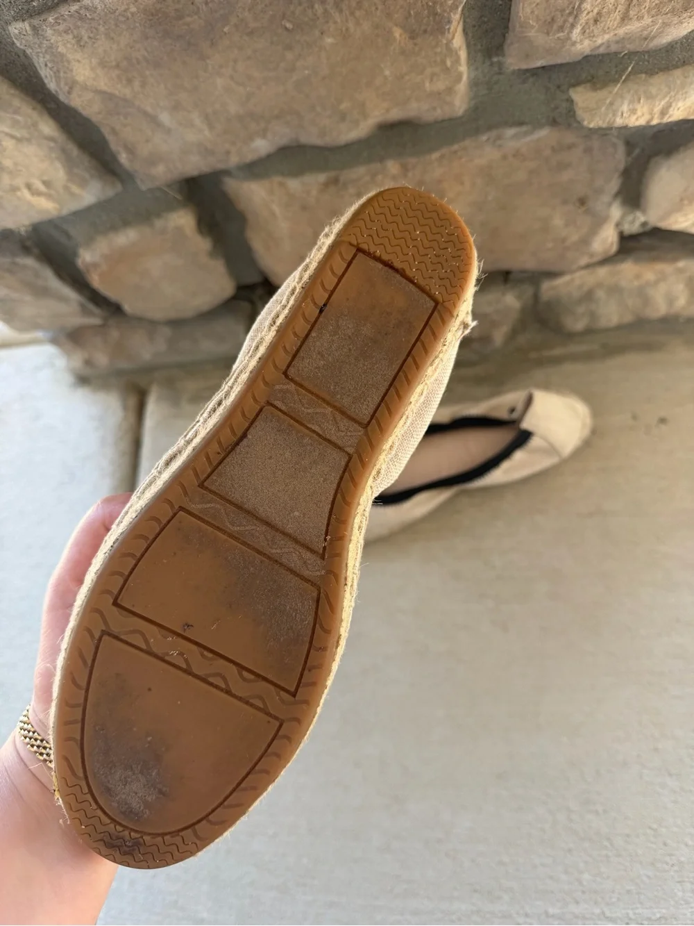 si || neutral canvas espadrille flats
